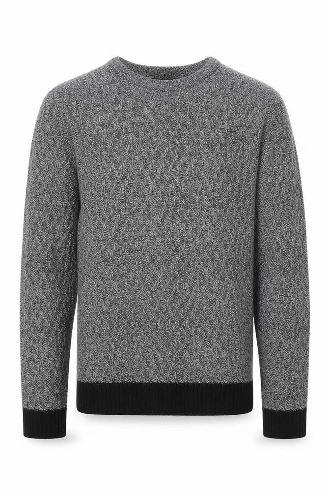 Twisted Soul Mens Grey Round Neck Acrylic Pullover Jumper Size S Long Sleeve