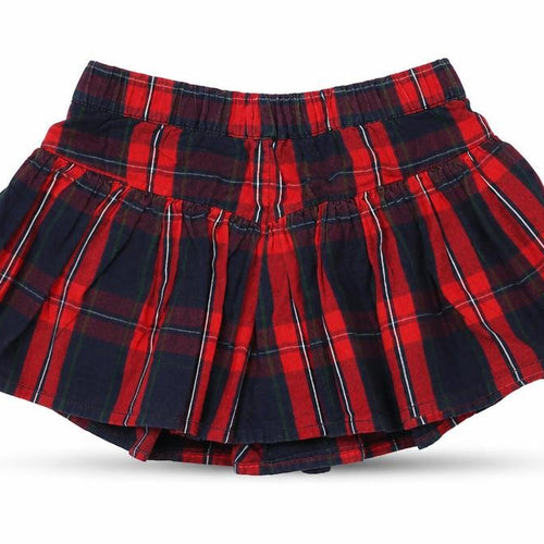 NEXT Girls Red Plaid 100% Cotton Pettiskirt Skirt Size 3 Years Regular Pull On