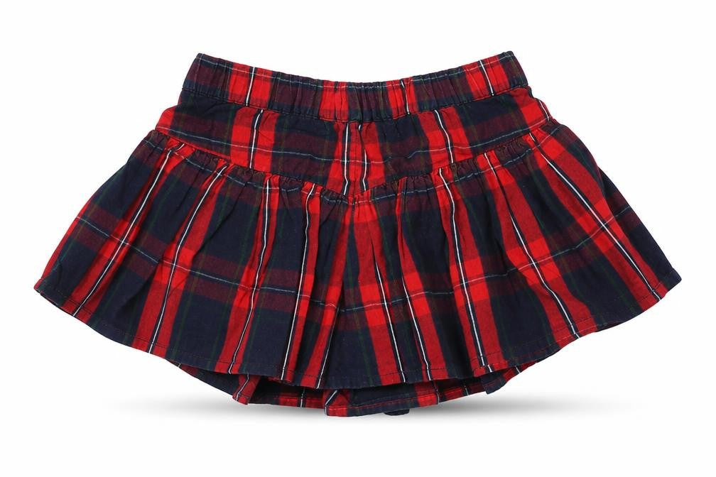NEXT Girls Red Plaid 100% Cotton Pettiskirt Skirt Size 3 Years Regular Pull On