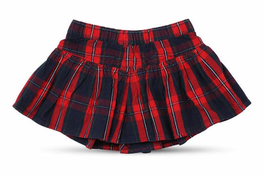 NEXT Girls Red Plaid 100% Cotton Pettiskirt Skirt Size 3 Years Regular Pull On