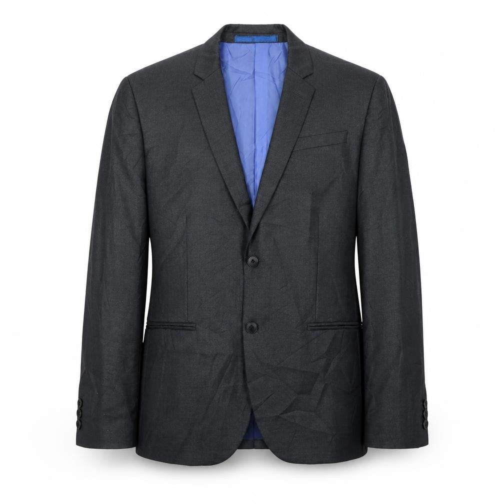 Front view of Marks & Spencer men’s grey polyester jacket suit jacket, size 40, regular