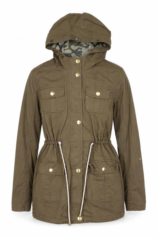 Internacionale Womens Green Jacket Size 8 Zip