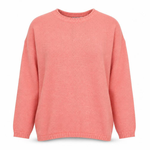 Classics Womens Pink Round Neck Acrylic Pullover Jumper Size 14 - Size 14-16