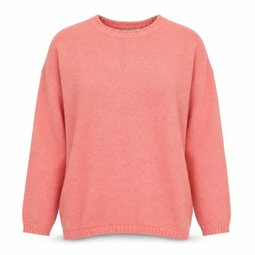 Classics Womens Pink Round Neck Acrylic Pullover Jumper Size 14 - Size 14-16