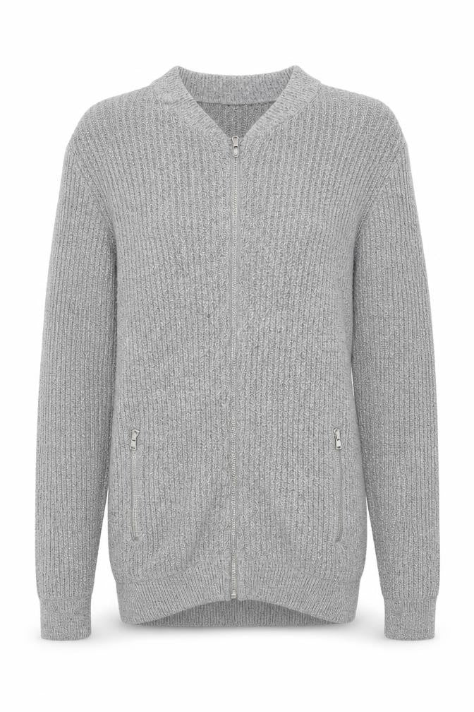 NEXT Mens Grey V-Neck Cotton Full Zip Jumper Size M Long Sleeve