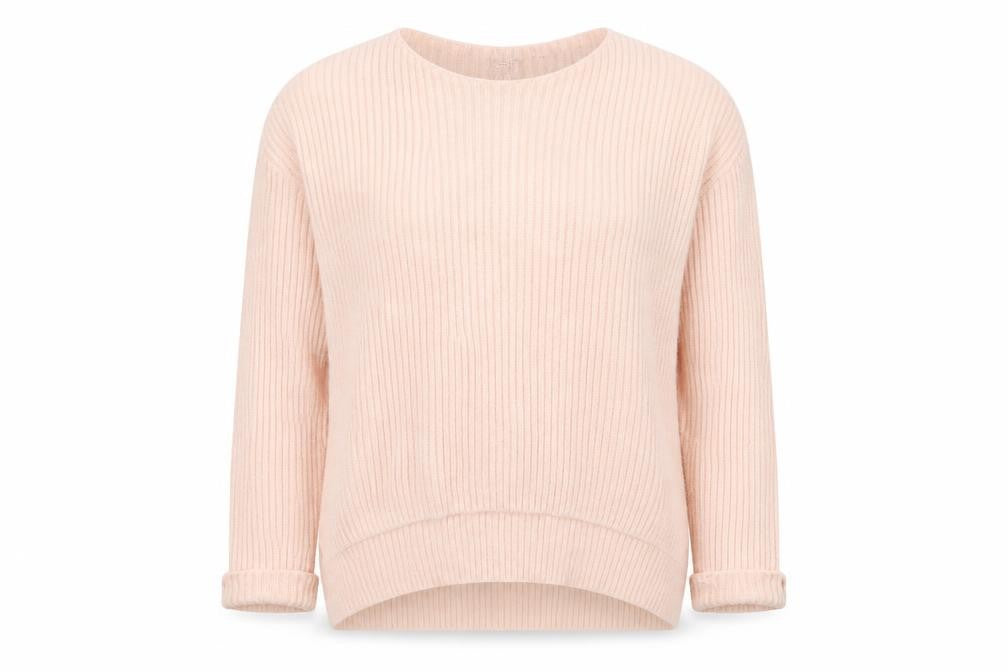 Dorothy Perkins Womens Pink Round Neck Herringbone Acrylic Pullover Jumper Size 12