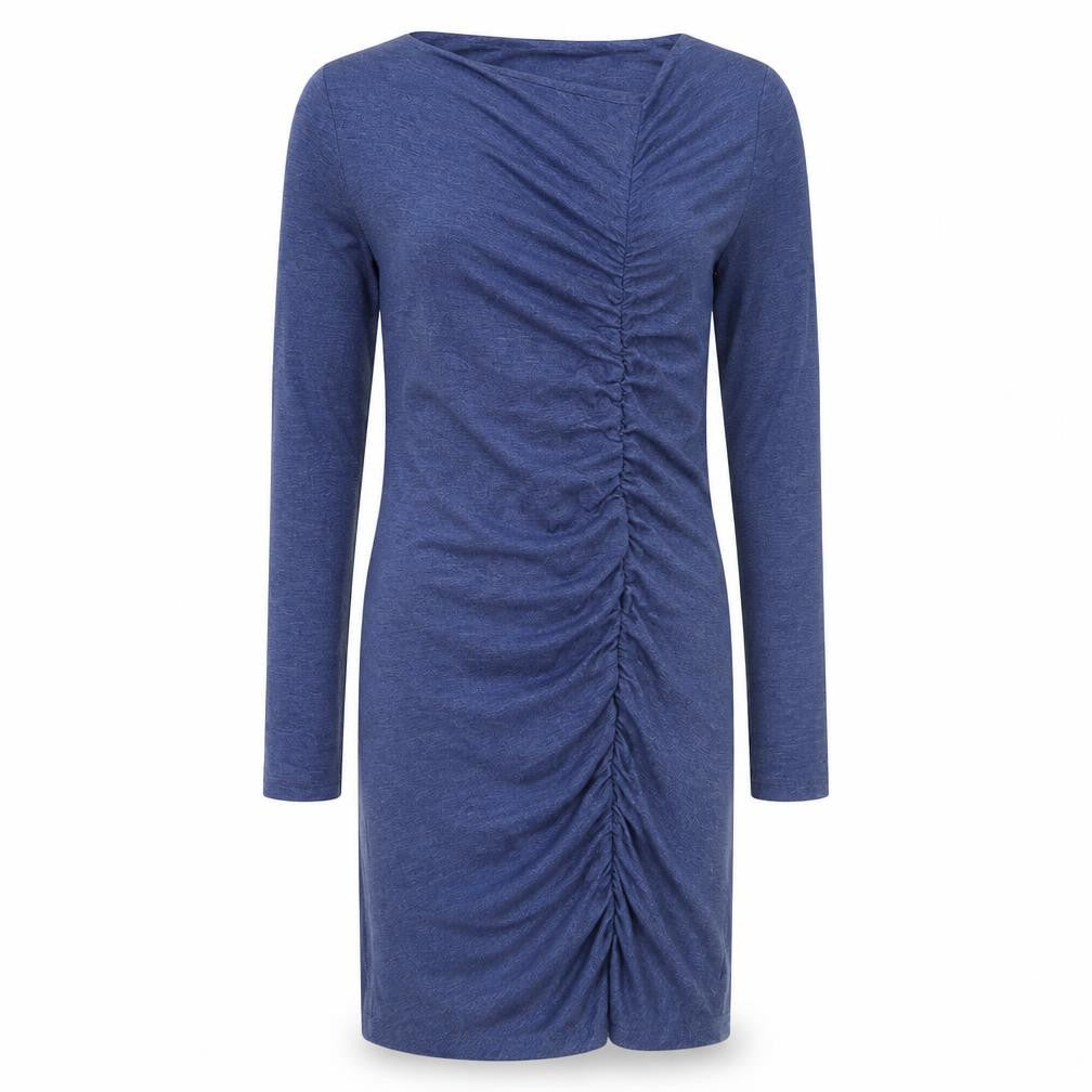 Nearkin Womens Blue Cotton Bodycon Size XS Square Neck Pullover