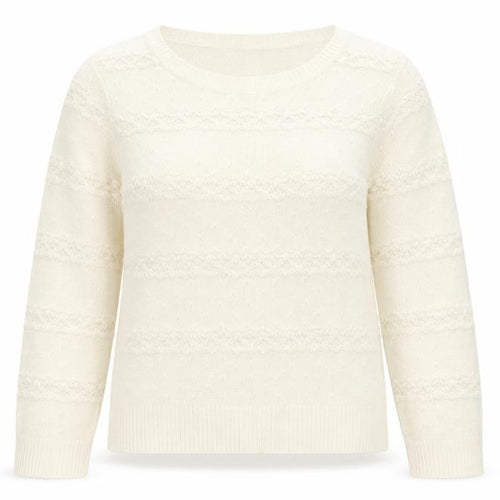 Topshop Womens Ivory Boat Neck Acrylic Pullover Jumper Size 12