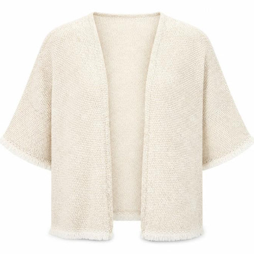 New Look Womens Ivory V-Neck Polyester Cardigan Jumper Size 12