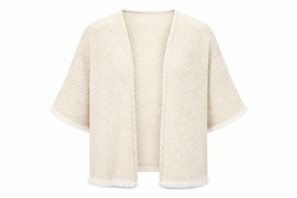 New Look Womens Ivory V-Neck Polyester Cardigan Jumper Size 12