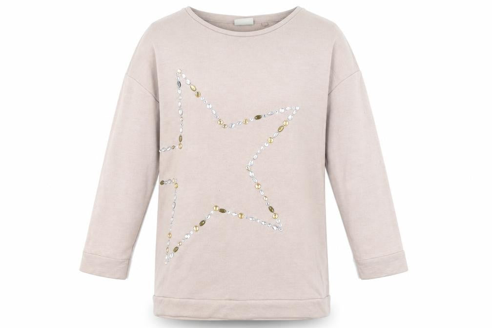 NEXT Girls Pink Polyester Jumper Dress Size 11 Years Round Neck Pullover - Star Print
