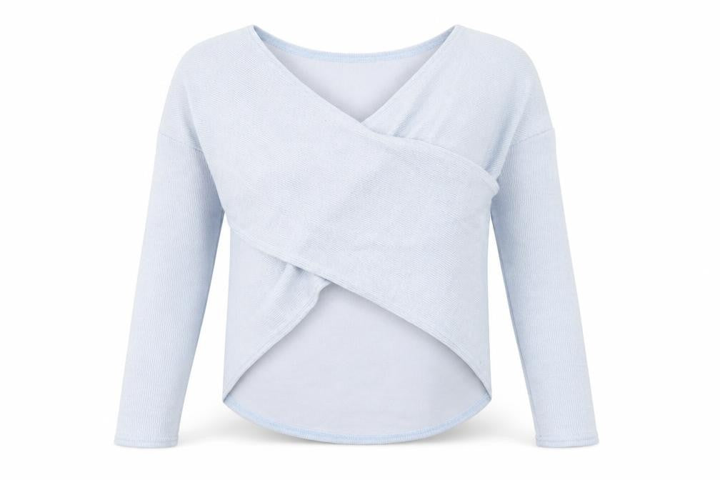 Angashion Womens Blue V-Neck Polyester Pullover Jumper Size M