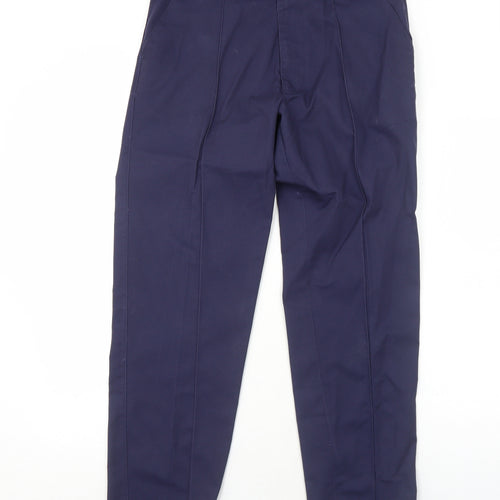 Graham Gardener Mens Blue Polyester Trousers Size 32 in Regular Zip