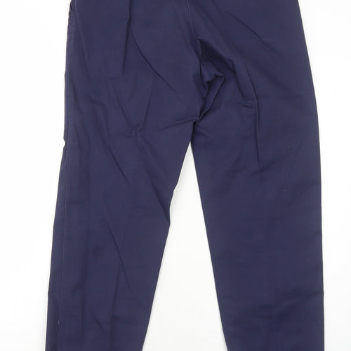 Graham Gardener Mens Blue Polyester Trousers Size 32 in Regular Zip