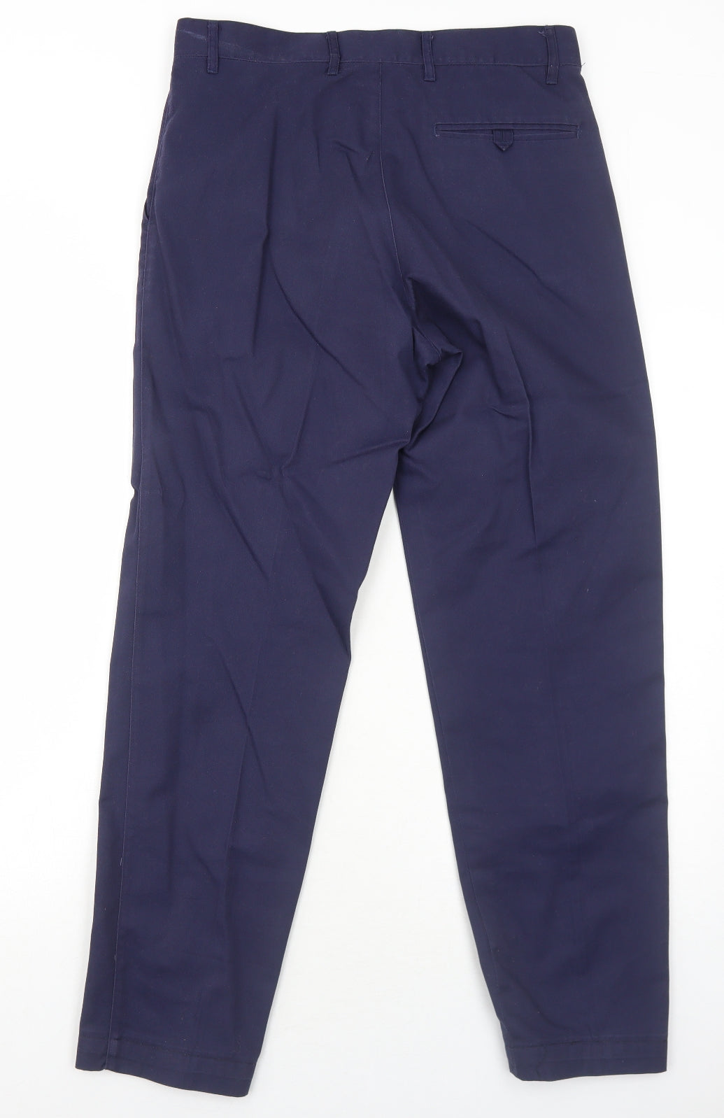 Graham Gardener Mens Blue Polyester Trousers Size 32 in Regular Zip