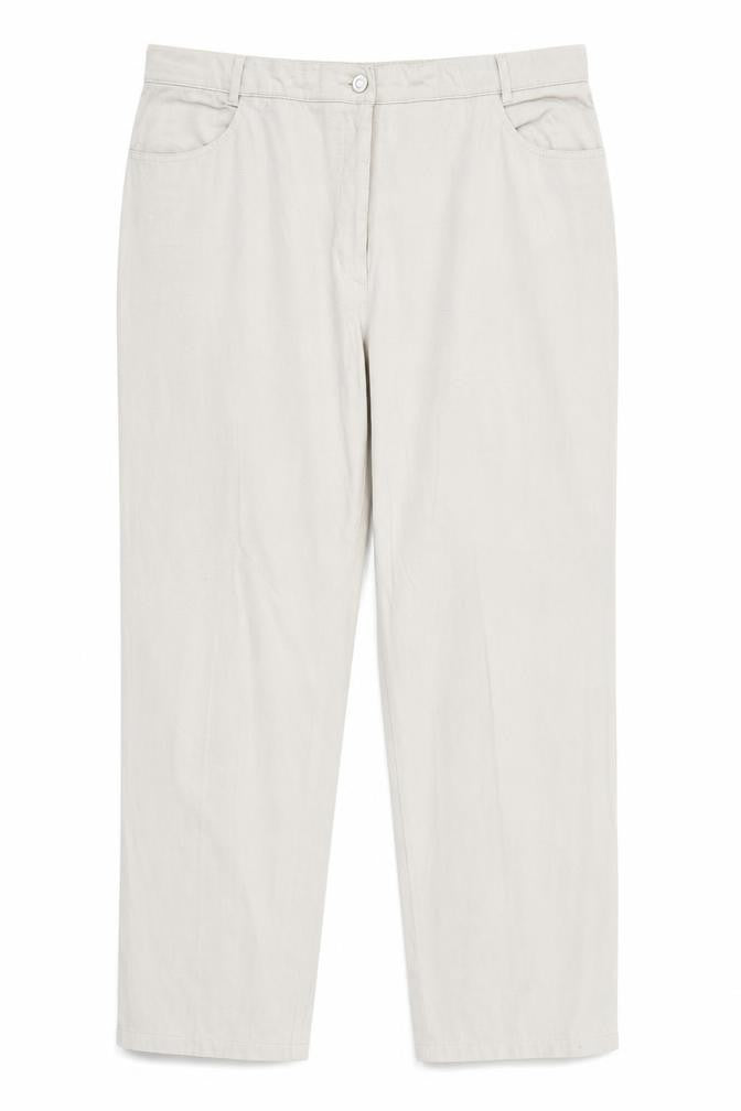 TONI Mens Beige Cotton Trousers Size 42 in Regular Zip