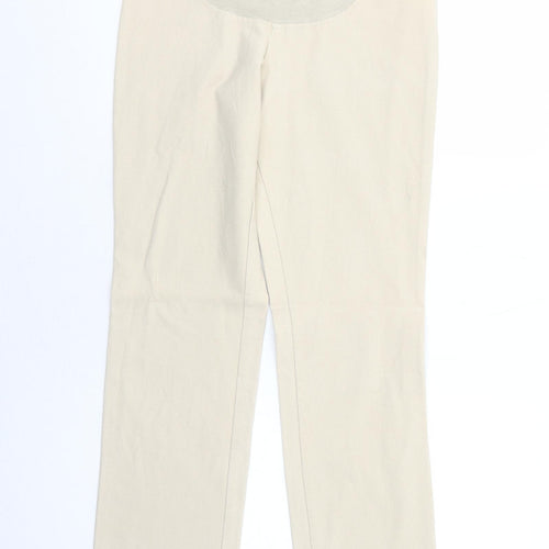Two of Us Womens Beige Cotton Trousers Size M Regular