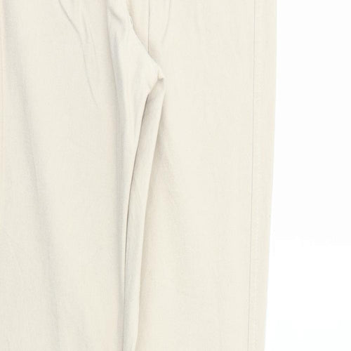 Two of Us Womens Beige Cotton Trousers Size M Regular