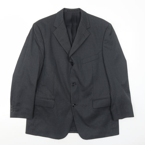Scott & Taylor Mens Grey Polyester Jacket Suit Jacket Size 44 Regular