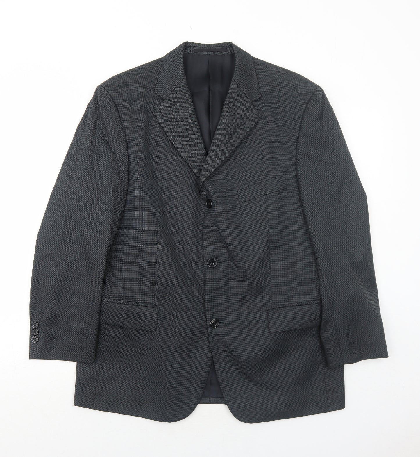 Scott & Taylor Mens Grey Polyester Jacket Suit Jacket Size 44 Regular