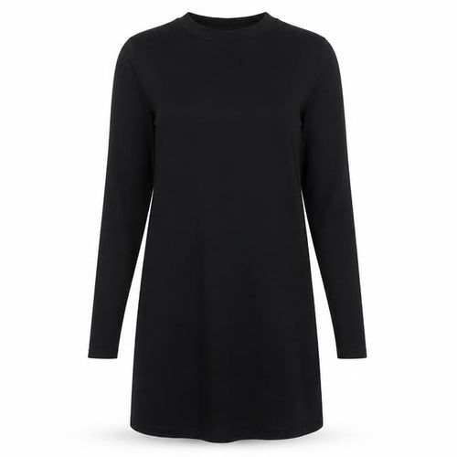 Pull&Bear Womens Black Viscose Jumper Dress Size XS Mock Neck Pullover