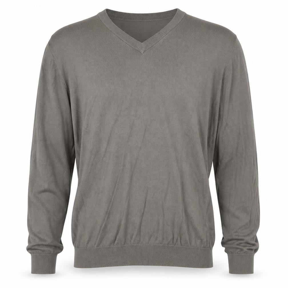 Gap Mens Green V-Neck Cotton Pullover Jumper Size L Long Sleeve