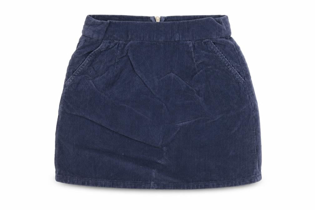 Topshop Womens Blue Cotton Mini Skirt Size 28 in Zip