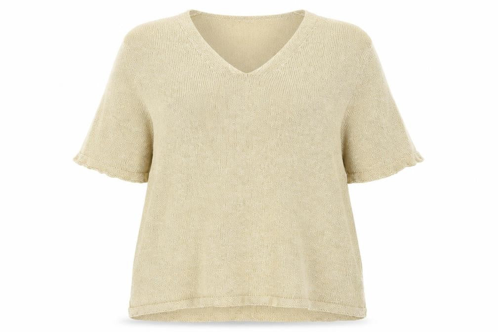 Berkertex Womens Gold V-Neck Acrylic Pullover Jumper Size 18