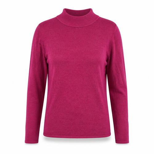 Bonmarché Womens Purple Round Neck Acrylic Pullover Jumper Size 8