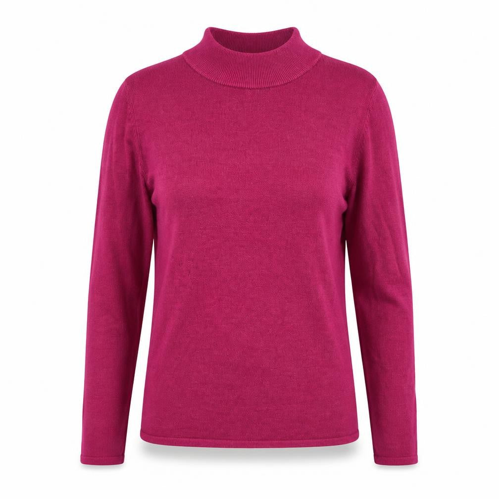 Bonmarché Womens Purple Round Neck Acrylic Pullover Jumper Size 8