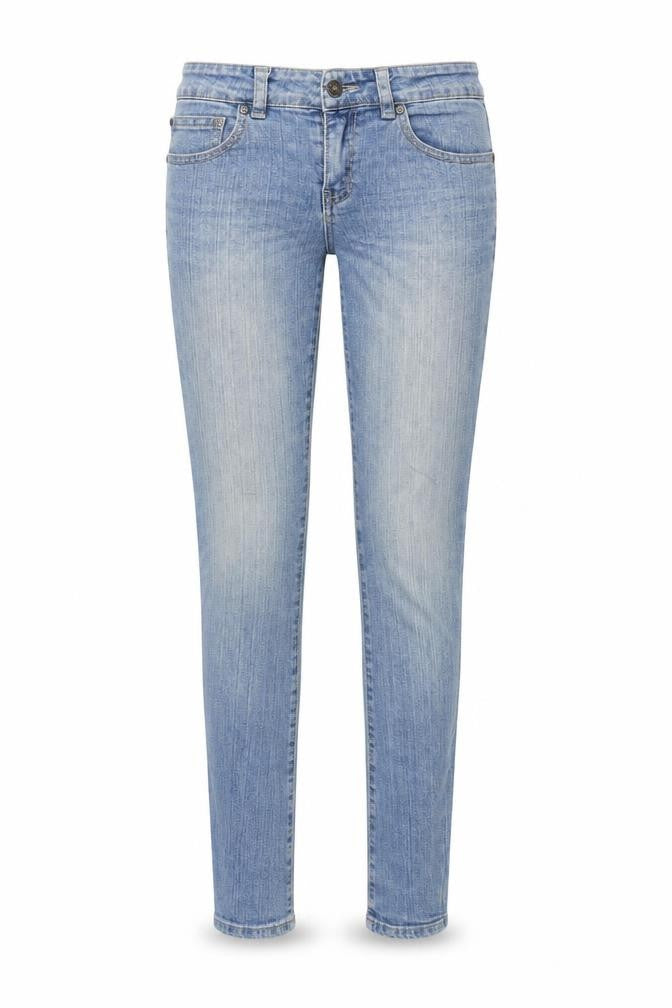 Redoute Womens Blue Cotton Skinny Jeans Size 4 Regular Zip