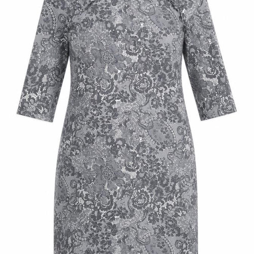 Dorothy Perkins Womens Grey Floral Polyester A-Line Size 10 Round Neck Pullover