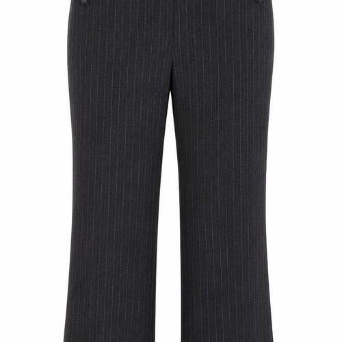 David Emmanuel Womens Grey Striped Polyester Dress Pants Trousers Size 14 Regular Zip