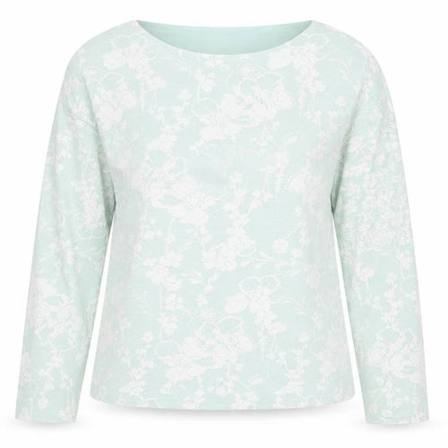 Boohoo Womens Green Round Neck Floral Viscose Pullover Jumper Size S