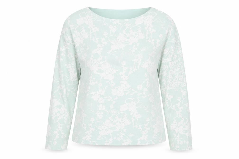 Boohoo Womens Green Round Neck Floral Viscose Pullover Jumper Size S