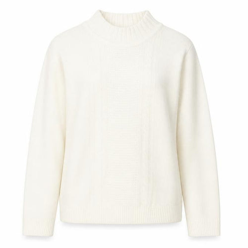 EWM Womens White Round Neck Acrylic Pullover Jumper Size 14 - Size 14-16