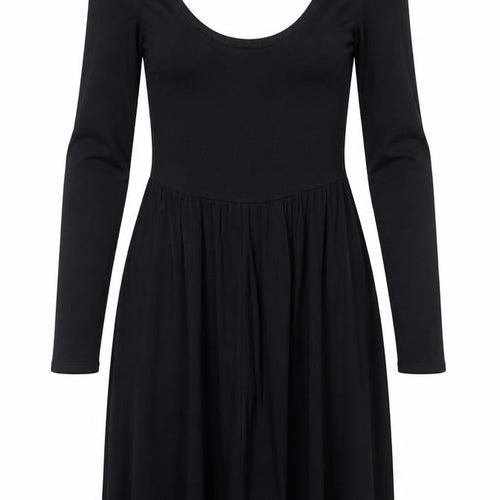 Dorothy Perkins Womens Black Viscose Trapeze & Swing Size 8 Scoop Neck Pullover