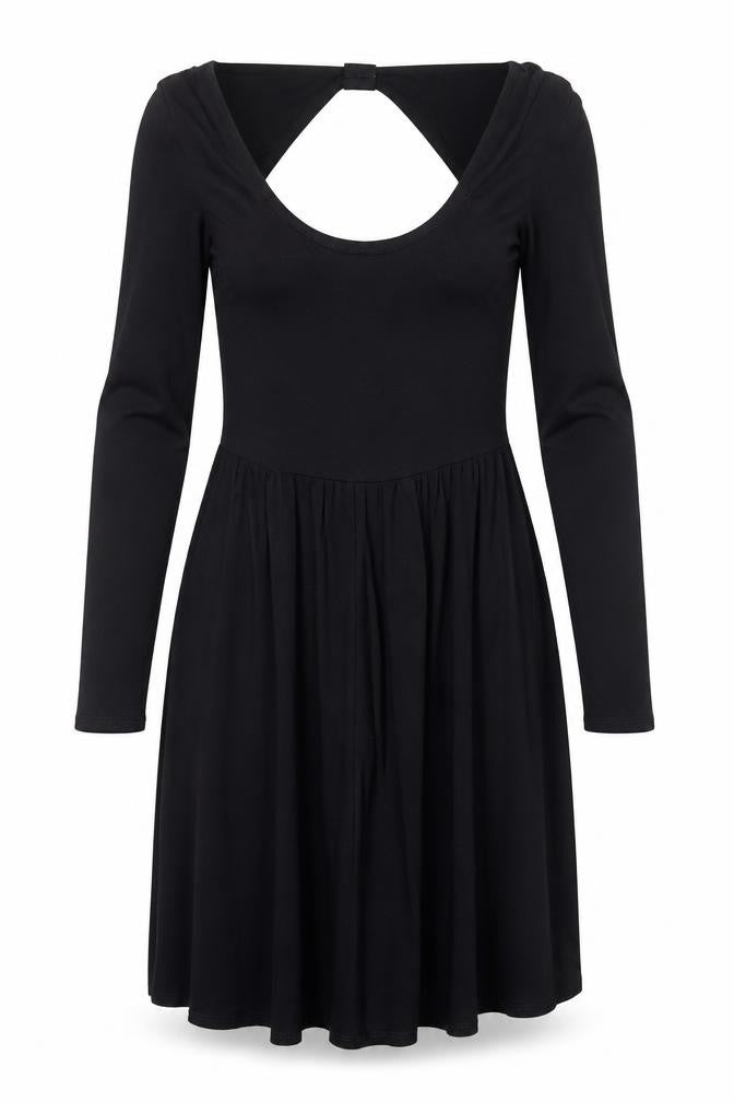 Dorothy Perkins Womens Black Viscose Trapeze & Swing Size 8 Scoop Neck Pullover