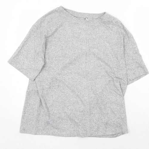 Marks and Spencer Womens Grey Round Neck Viscose Pullover Jumper Size 12