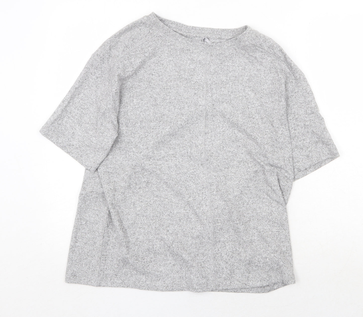 Marks and Spencer Womens Grey Round Neck Viscose Pullover Jumper Size 12