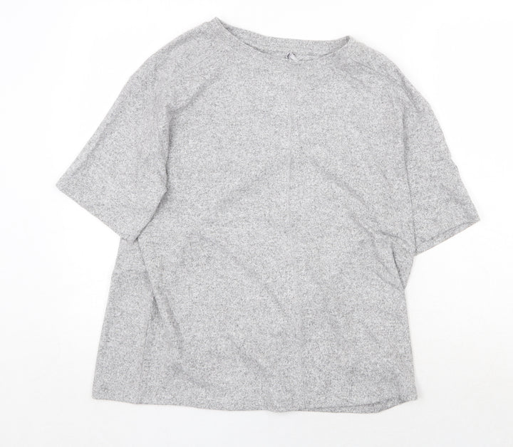 Marks and Spencer Womens Grey Round Neck Viscose Pullover Jumper Size 12