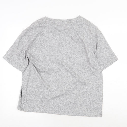 Marks and Spencer Womens Grey Round Neck Viscose Pullover Jumper Size 12