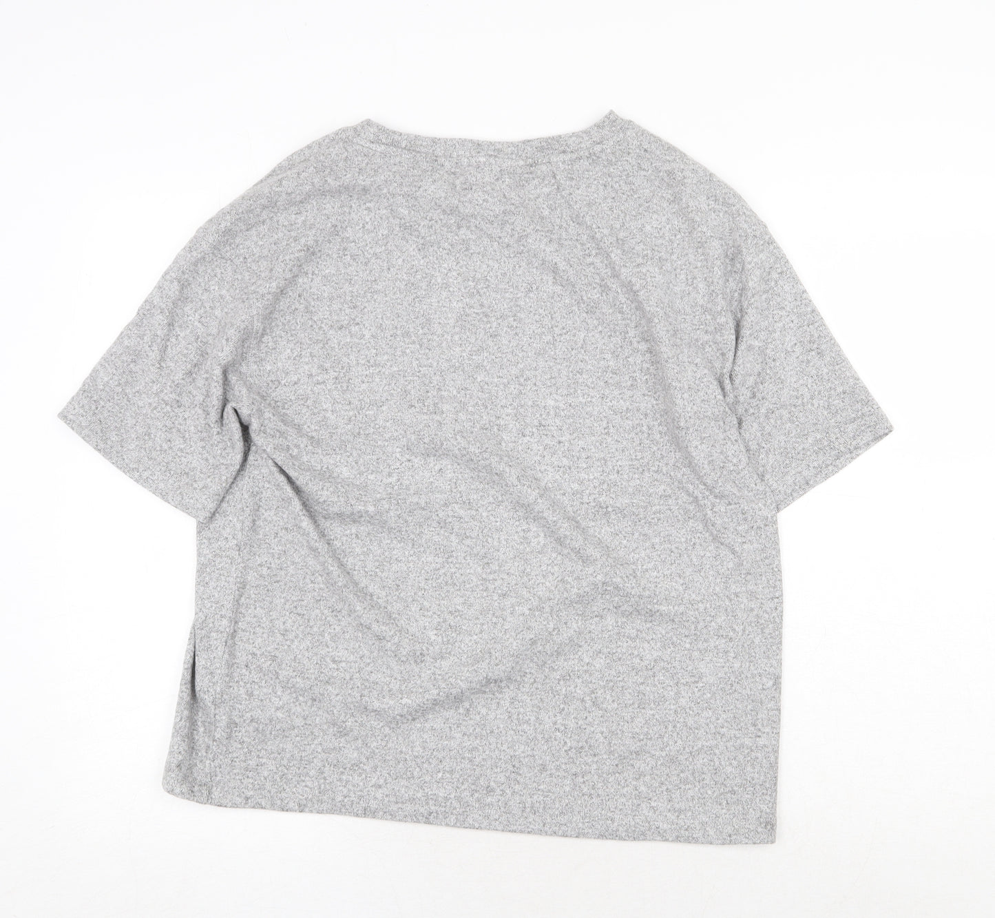 Marks and Spencer Womens Grey Round Neck Viscose Pullover Jumper Size 12