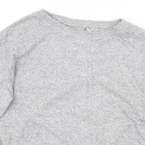 Marks and Spencer Womens Grey Round Neck Viscose Pullover Jumper Size 12