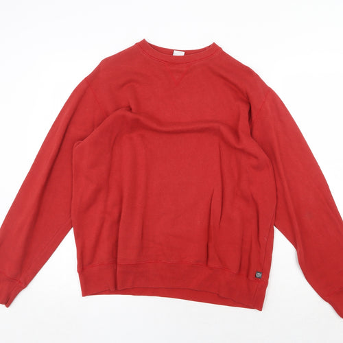 Courir Mens Red Cotton Pullover Sweatshirt Size S