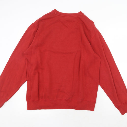 Courir Mens Red Cotton Pullover Sweatshirt Size S