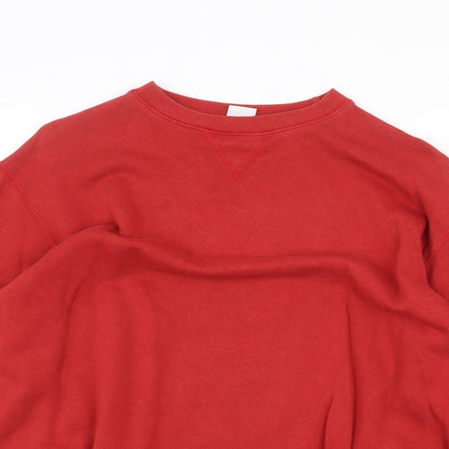 Courir Mens Red Cotton Pullover Sweatshirt Size S
