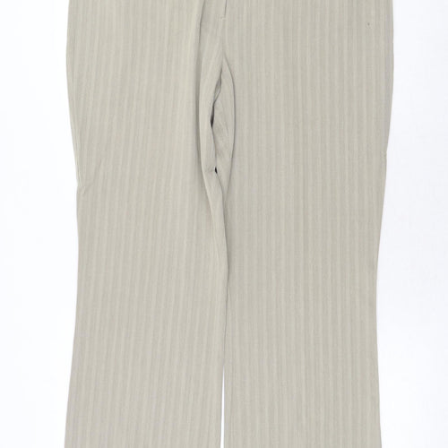 South Womens Beige Polyester Dress Pants Trousers Size 40 in Regular Zip