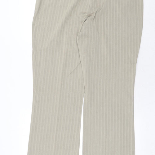 South Womens Beige Polyester Dress Pants Trousers Size 40 in Regular Zip