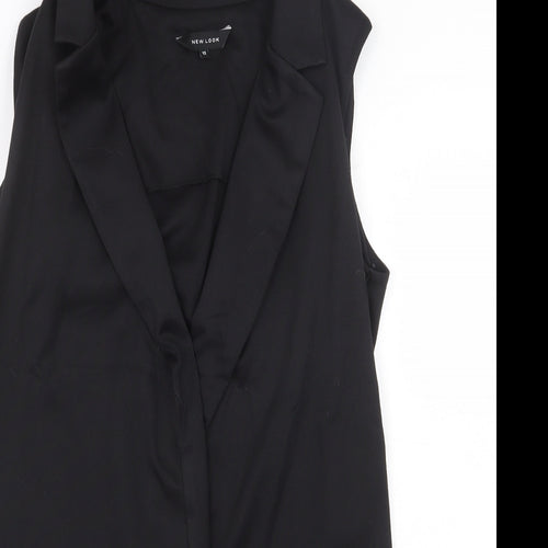 New Look Womens Black Jacket Waistcoat Size 12 - Open